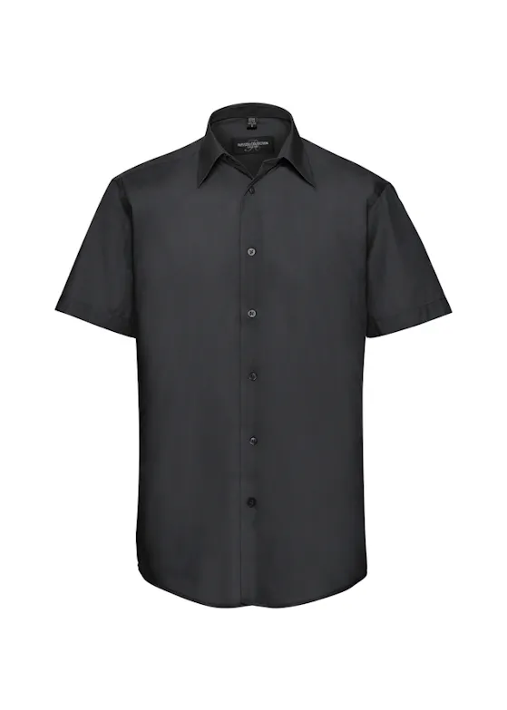 Russell Z925 Poplin Shirt Short Sleeve Tailored Polycotton Regular Fit