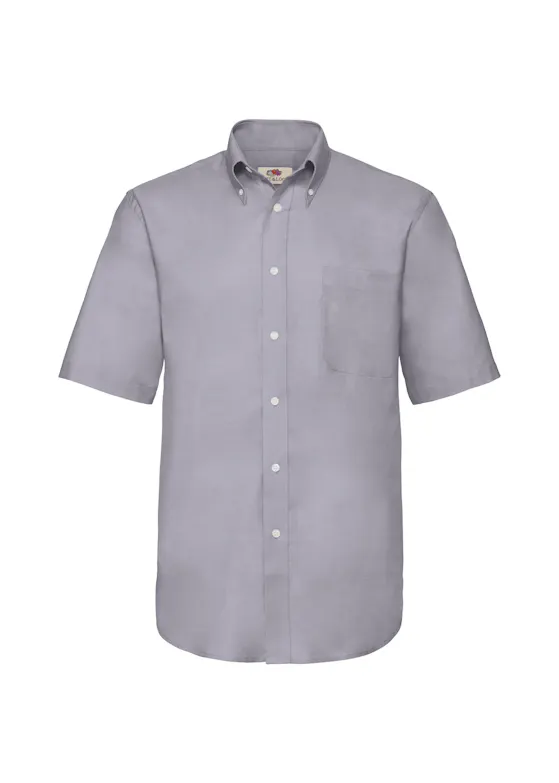 Fruit of The Loom F601 Oxford Shirt Korte Sleeve Regular Fit