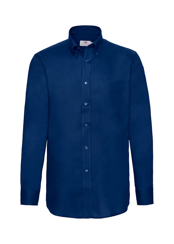 Fruit of The Loom F600 Oxford Shirt Long Sleeve Regular Fit