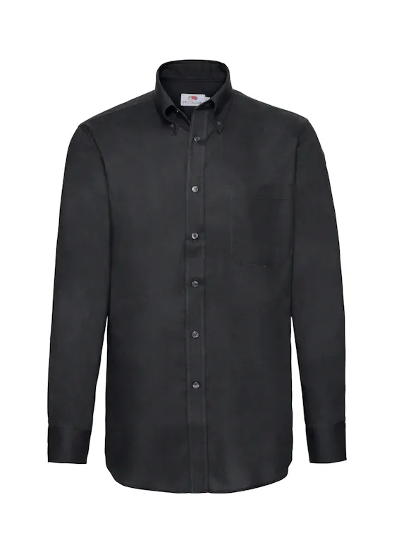 Fruit of The Loom F600 Oxford Shirt Long Sleeve Regular Fit