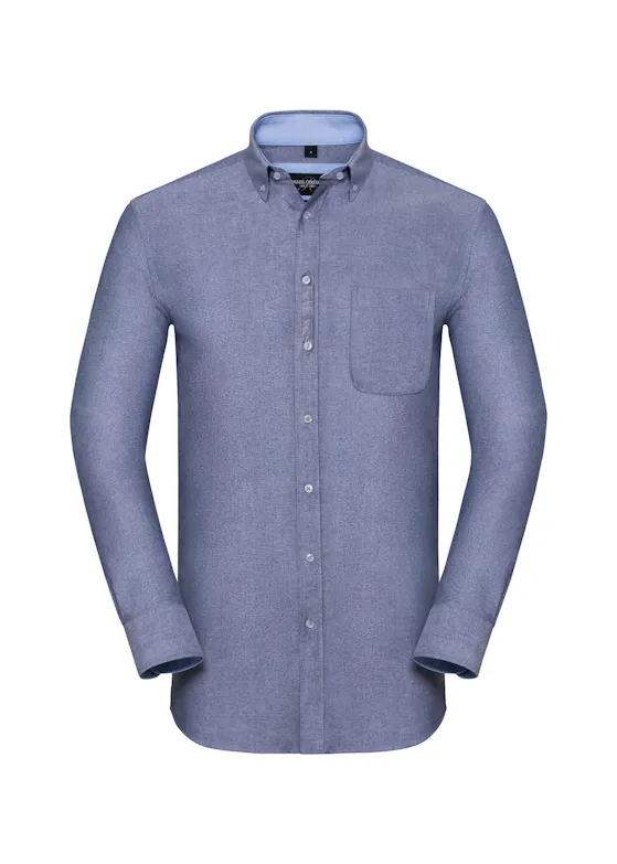Russell Z920 Oxford Shirt Long Sleeve Tailored Washed Regular Fit
