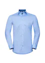 Russell Z964 Herringbone Shirt Long Sleeve Tailored Contrast Regular Fit miniatuur