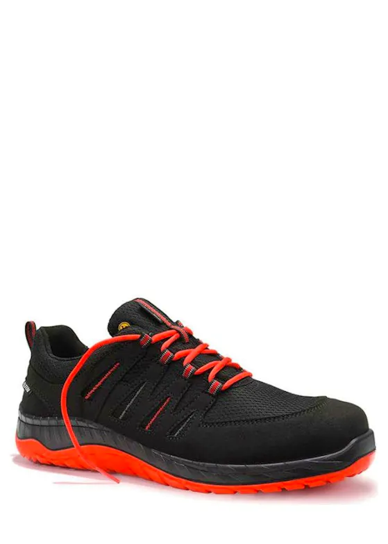 Elten Maddox Compo Black-Red Low ESD S3S Werkschoen