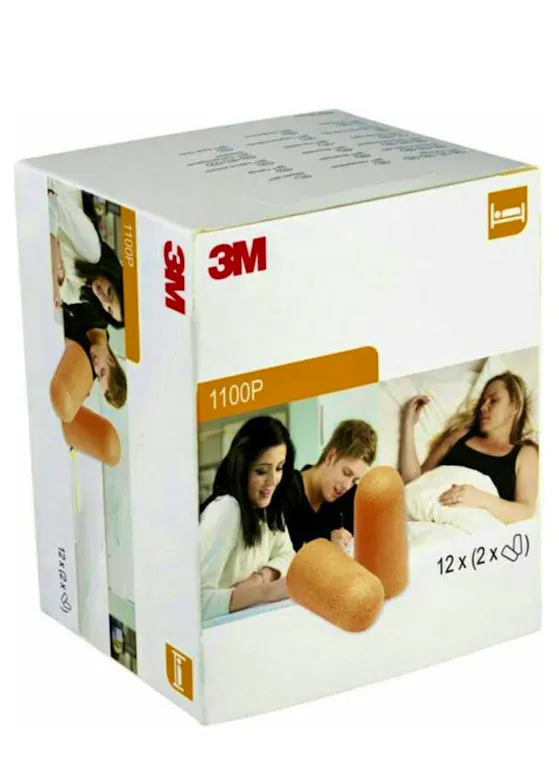 3M Oordoppen 1100P Zonder Koord 2 Paar/verpakking 12 Paar/doos