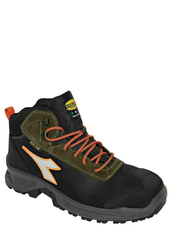 Diadora Sport Diatex Halfhoog S3 Zwart/Staalgrijs