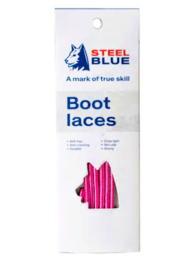 Steel Blue One Pair Ladies Laces Retail Pnk/Lil 140cm