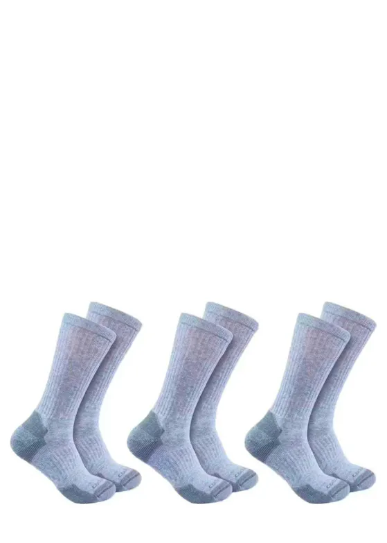 Carhartt Midweight Cotton Blend Crew Sock 3 Pair SC6203M