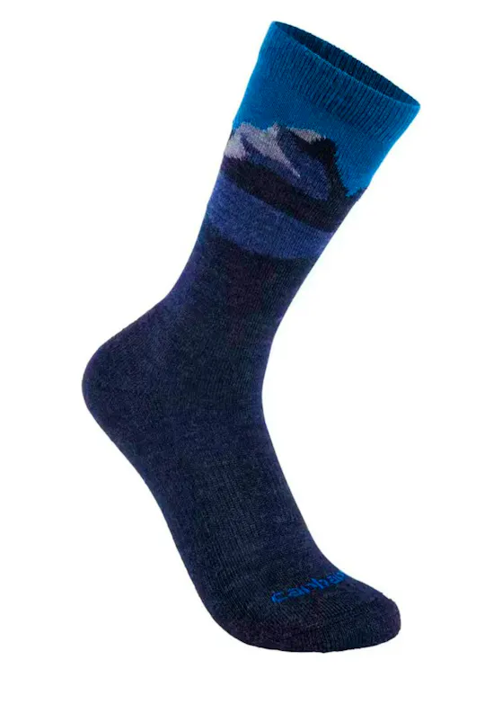 Carhartt Midweight Synthetic-Wool Blend Mountain Crew Sock 2 Pack SC9592M