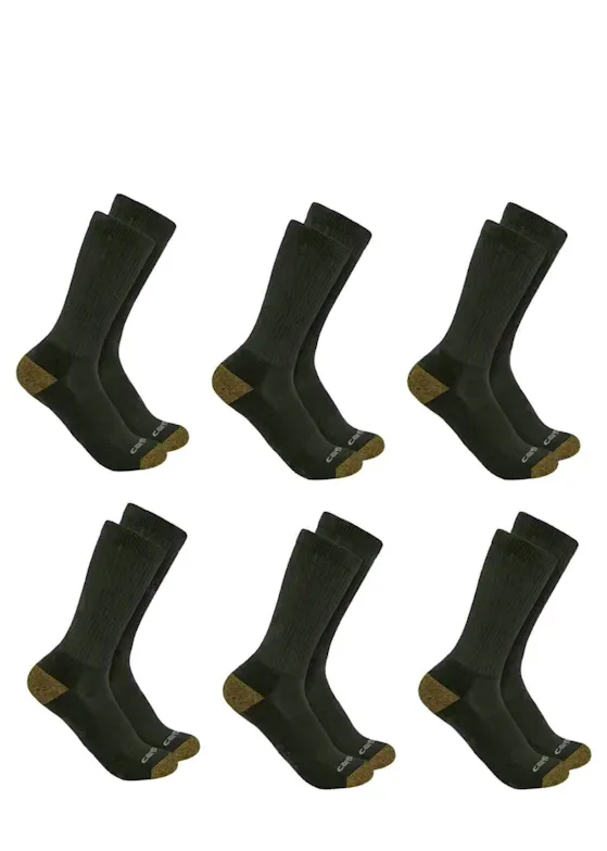 Carhartt Midweight Crew Sock 6 Pack SC1156M