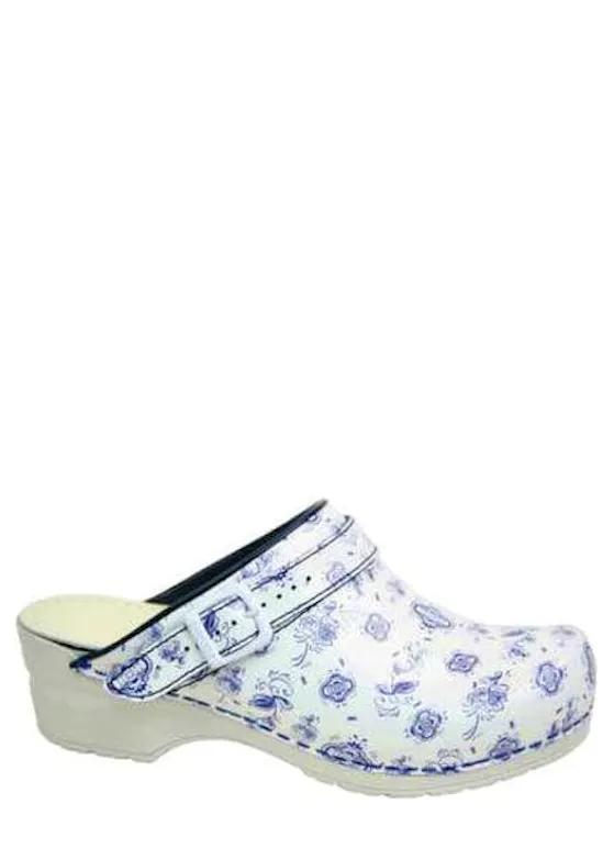 Sanita Flex 38 Klomp Wit/Blauw