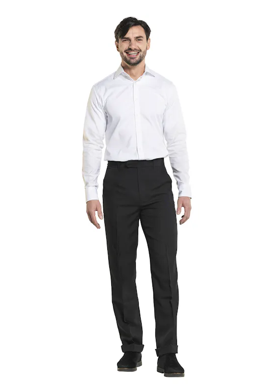 Chaud Devant Heren Wit Stretch Overhemd