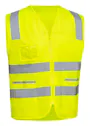 Bisley EV0340T Vest Taped Hi Vis Zip Reflecterend Regular Fit miniatuur