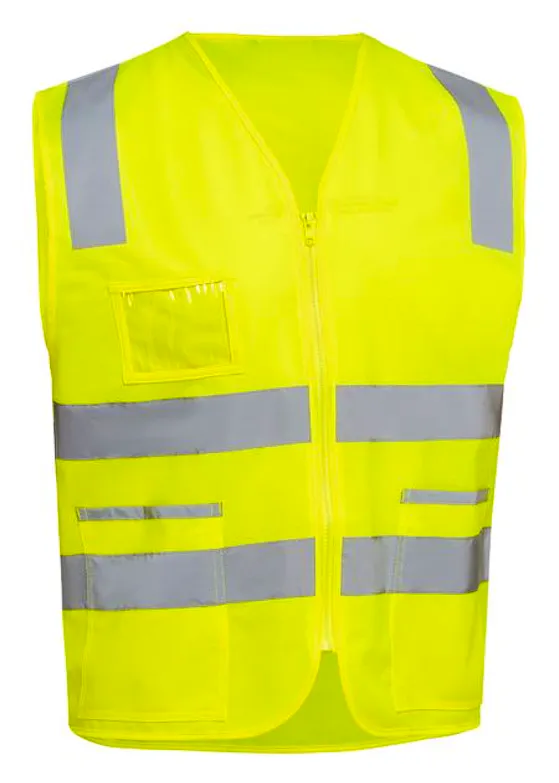 Bisley EV0340T Vest Taped Hi Vis Zip Reflecterend Regular Fit