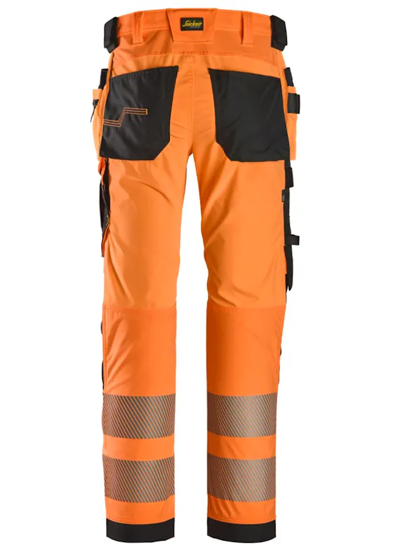 Snickers High-Vis Klasse 2 4-Way Stretch Werkbroek met Holsterzakken 6232