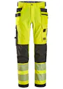 Snickers High-Vis Klasse 2 4-Way Stretch Werkbroek met Holsterzakken 6232 miniatuur