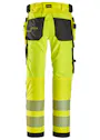 Snickers High-Vis Klasse 2 4-Way Stretch Werkbroek met Holsterzakken 6232 miniatuur