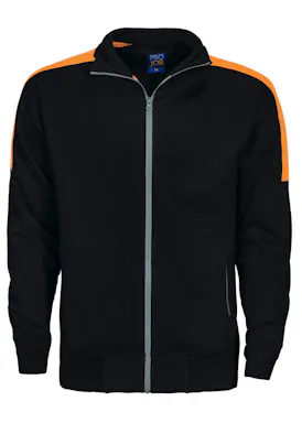 Projob 2123 Sweater Lange Rits Fluo Inzetstukken Regular Fit