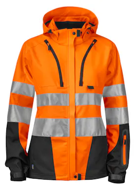 Projob Ongevoerde Signalisatie Softshell EN ISO 20471 Klasse 3 Dames 6423 