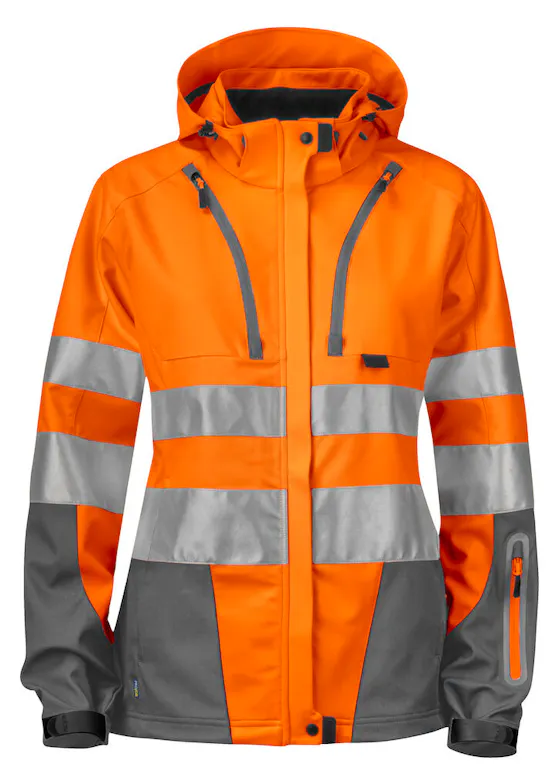 Projob Ongevoerde Signalisatie Softshell EN ISO 20471 Klasse 3 Dames 6423 
