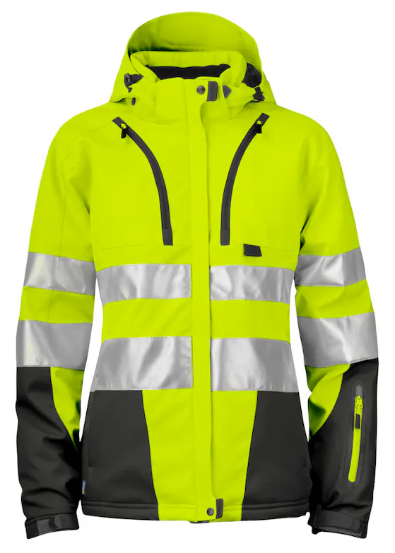 Projob Gevoerde Signalisatie Softshell EN ISO 20471 Klasse 3 Dames 6424 