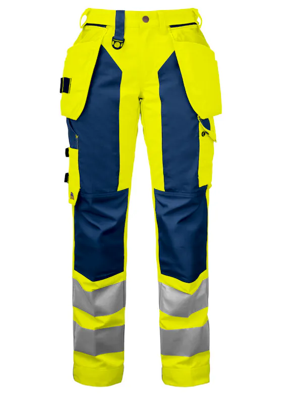 Projob 6519 Signalisatie Broek met Kniezakken en Spijkerkzakken EN ISO 20471 Klasse 2 Dames