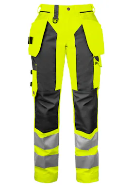 Projob 6519 Signalisatie Broek met Kniezakken en Spijkerkzakken EN ISO 20471 Klasse 2 Dames