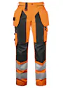 Projob 6519 Signalisatie Broek met Kniezakken en Spijkerkzakken EN ISO 20471 Klasse 2 Dames miniatuur