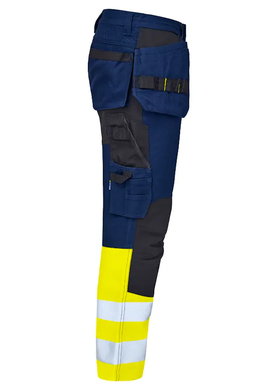 Projob 6560 Signalisatie Stretchbroek Met Kniezakken En Spijkerzakken EN ISO 20471 Klasse 1