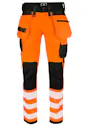 Projob 6573 Signalisatiestretchbroek met Kniezakken en Spijkerzakken EN ISO 20471 Klasse 2/1 miniatuur