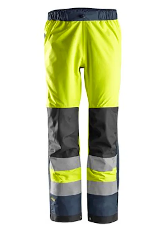 Snickers Workwear High-Vis Waterproof Shell Broek Klasse 2