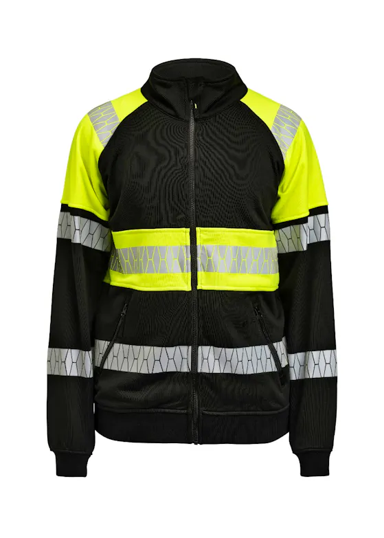 Jobman 5225 Sweatshirt Full-Zip Hi-Vis Reflecterend