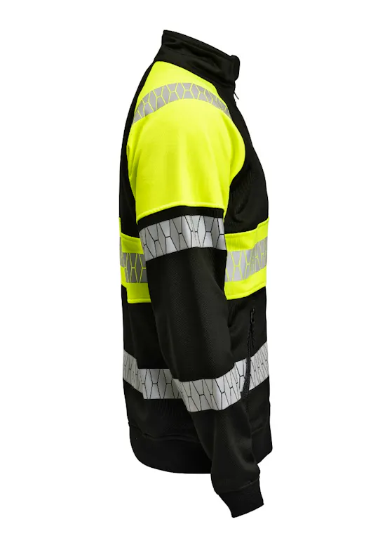 Jobman 5225 Sweatshirt Full-Zip Hi-Vis Reflecterend