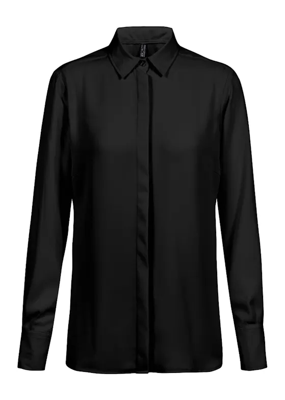 Greiff 6580 Blouse Verdekte Knopen Regular Fit Dames Essentials - Chiffon