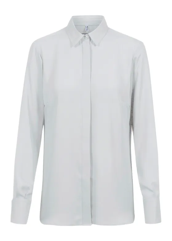 Greiff 6580 Blouse Verdekte Knopen Regular Fit Dames Essentials - Chiffon