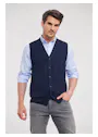 Russell Z719M V-Neck Sleeveless Knitted Cardigan Regular Fit miniatuur