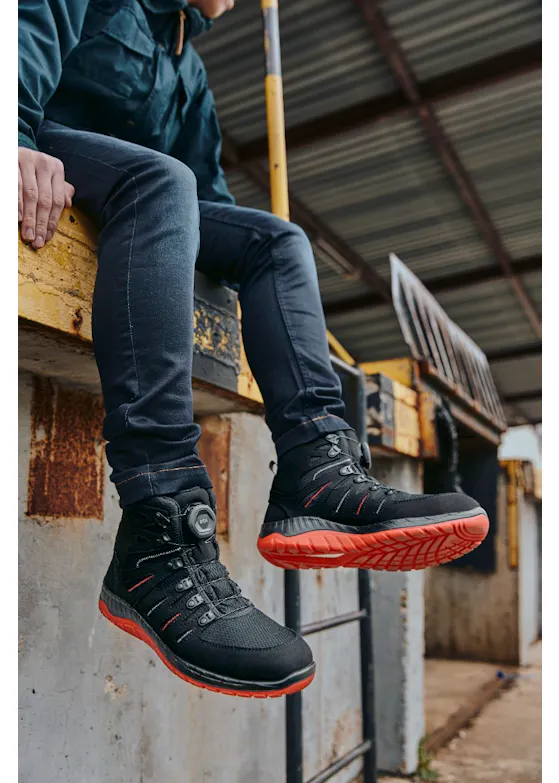 Elten Maddox BOA® Black-Red Mid ESD S3