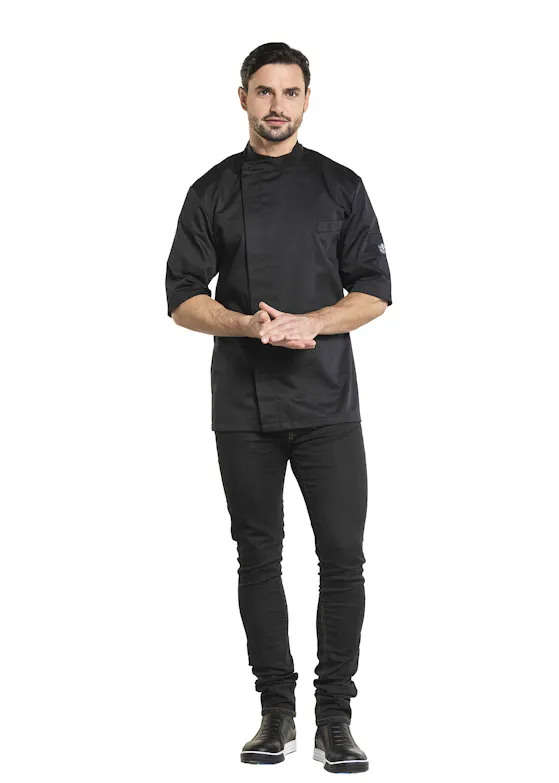 Chaud Devant Bacio Zwart Short Sleeve Koksbuis