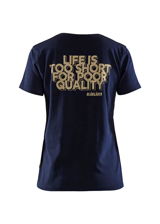 Blaklader Limited Edition 'Life is too short...' 9412 T-shirt Regular Fit Dames