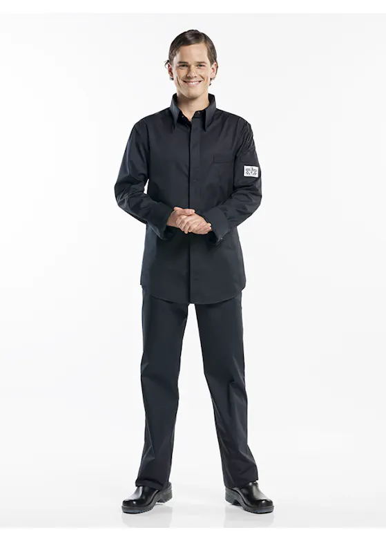 Chaud Devant Chef Shirt Zwart Koksbuis