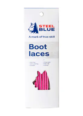 Steel Blue One Pair Ladies Laces Retail Pnk/Lil 140cm