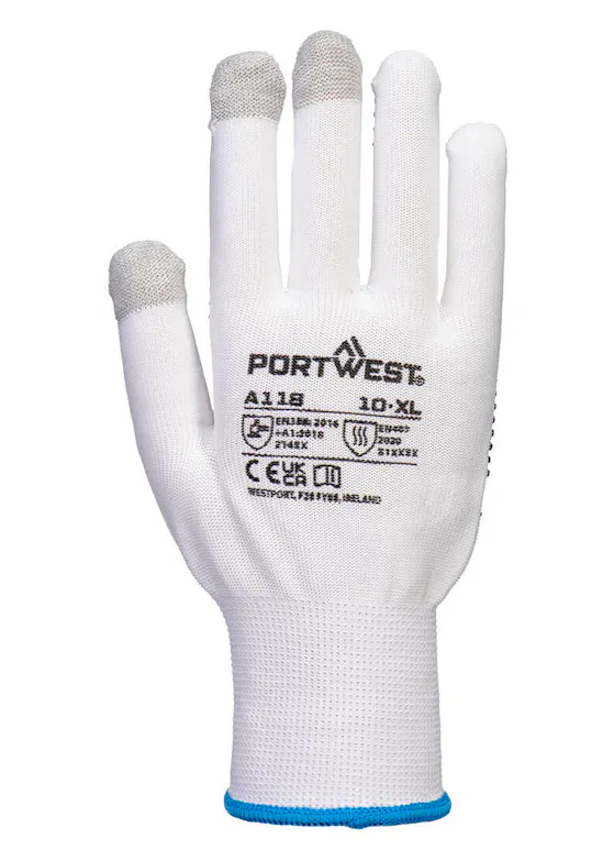 Portwest Grip 13 PVC Dotted Touchscreen Handschoen (12 Paar)