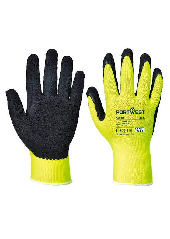 Portwest Hi-Vis Grip Glove - Latex