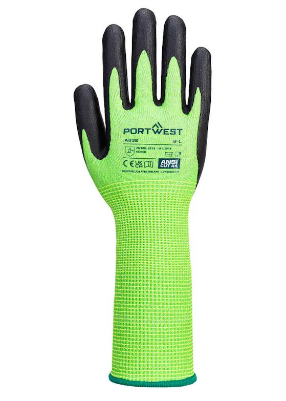 Portwest Green Cut Glove Long Cuff