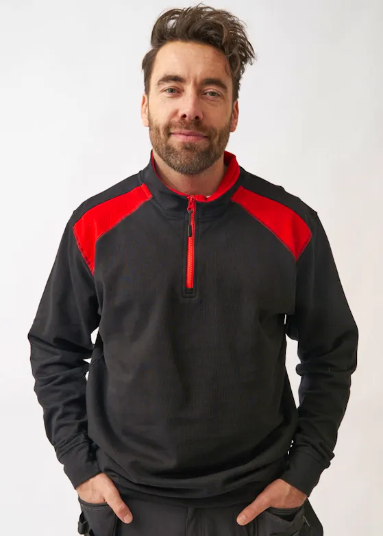 Blåkläder 33531158 Sweatshirt Bi-Colour met Halve Rits Reflecterend Schilder