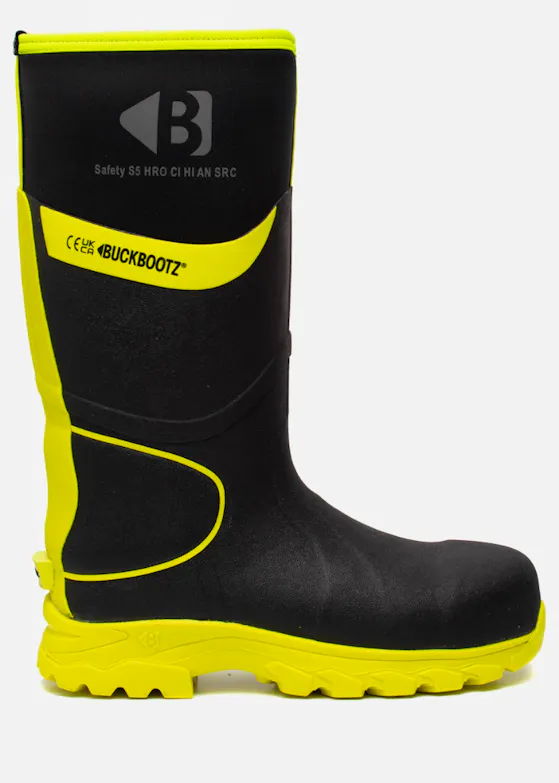 Buckbootz BBZ8000 S5 Werklaars Zwart/Geel