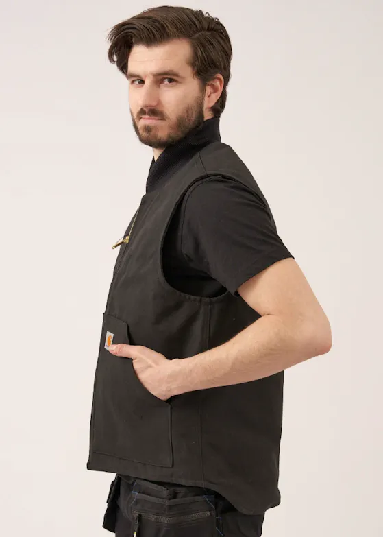 Carhartt V01 Duck Insulated Rib Collar Vest Comfort Fit