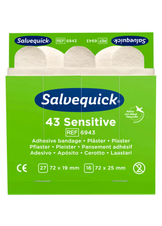 Cederroth Salvequick Sensitive pleisters 43 stuks (9669749)