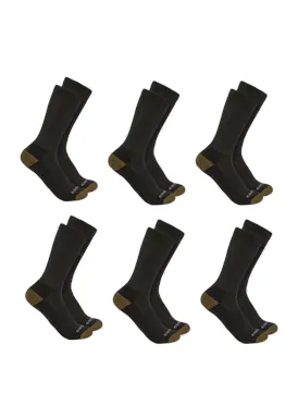 Carhartt Midweight Crew Sock 6 Pack SC1156M