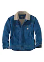 Carhartt Denim Sherpa Lined 105478 Werkjacks Relaxed Comfort Fit miniatuur