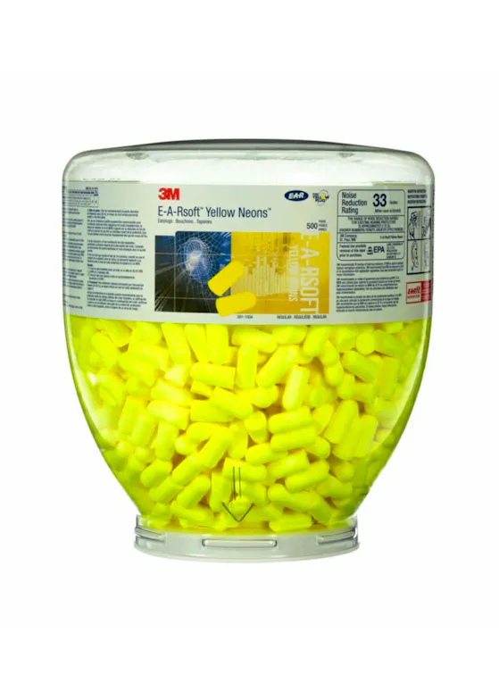 3M E-A-Rsoft Yellow Neons Oordoppen PD-01-002 Navulfles 500 Paar/fles